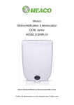 Meaco Déshumidificateur à dessiccation DD8L Junior MODE D