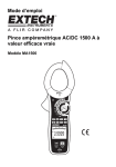 Mode d`emploi Pince ampèremétrique AC/DC 1500 A à valeur