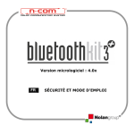 Version micrologiciel : 4.0x FR S&Eacute;CURIT&Eacute; ET MODE D`EMPLOI