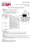 Thermomètre digital avec alarme Mode d`emploi