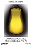 MODE D`EMPLOI PRL-70 LAMPE LED PORTABLE
