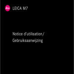 LEICA M7 Notice d`utilisation/ Gebruiksaanwijzing