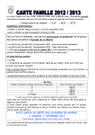 mode d`emploi CARTE FAMILLE 2012-2013