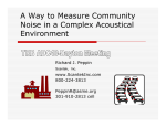 Presentation 01. A way to Measure Community Noise in a Complex