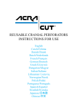 REUSABLE CRANIAL PERFORATORS INSTRUCTIONS - Acra-Cut