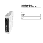 Quick Setup Guide Transmitter M100/2H DR