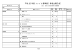 平成 ファイル基準表（情報公開目録） 年度 26