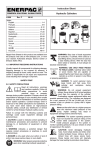 Instruction Sheet Hydraulic Cylinders