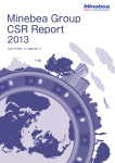 Minebea Group CSR Report 2013