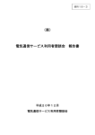 （案） 電気通信サービス利用者懇談会 報告書