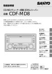 取扱説明書 CD/MD/チューナー搭載 2DINレシーバー 品番 CDF-MD8