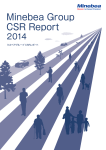 Minebea Group CSR Report 2014