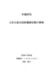 卒業研究 2次元蛍光放射線測定器の開発