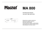 Magnat MA800 Manual