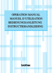 operation manual manuel d'utilisation bedienungsanleitung