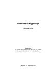 Unterricht in Kryptologie - Elektronische Dissertationen der LMU