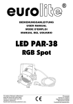 EUROLITE LED PAR-38 RGB Spot User Manual