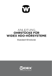 ANLEITUNG Ohrstücke für Widex hdO-hörsysteme