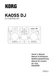 KAOSS DJ Owner's manual