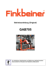 Bedienungsanleitung zu GAB705