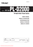 TEAC PL-D2000 Cinema Home Theatre System User Guide Manual