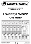 LS-1222/LS-1622 Live mixer