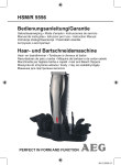 HSM/R 5556 Bedienungsanleitung/Garantie Haar