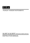 QL355T & QL355TP Instruction Manual - Iss 4
