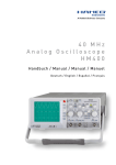 40 MHz Analog Oscilloscope HM400