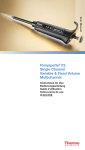 Finnpipette F2 Single Channel Variable and Fixed