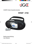 JGC &ndash; RRMP4700 (CD-MP3-Radio Kassetten Recorder)