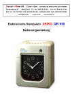 Elektronische Stempeluhr SEIKO QR 550 Bedienungsanleitung