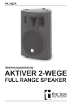 Bedienungsanleitung • the box pro speaker • PA 302 A