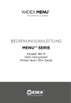 BEDIENUNGSANLEITUNG MENU™ SERIE