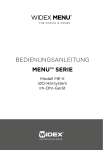 BEDIENUNGSANLEITUNG MENU™ SERIE