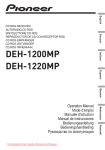 Pioneer DEH-1220MP Car Radio OWNER'S MANUAL Operating