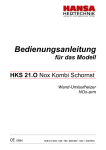 Bedienungsanleitung HANSA HKS 21.0