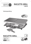 Switch On Raclette-Grill Bedienungsanleitung