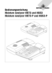 Bedienungsanleitung Moisture Analyzer HR73, HR73