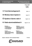 funk-alarmanlagenset a wireless alarm system a systeme