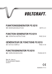 FUNKTIONSGENERATOR FG 8210 FUNCTION GENERATOR FG