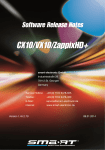 Software Release Notes CX10/VX10/ZappixHD+