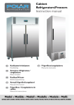 Cabinet Refrigerators/Freezers Instruction manual