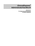 ClinicalExpress Administratorhandbuch