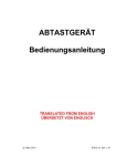 ABTASTGERÄT Bedienungsanleitung