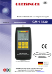 Betriebsanleitung GMH 3830