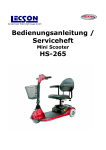 Bedienungsanleitung HS-265 - Sondermeier Elektrofahrzeuge