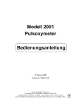 Modell 2001 Pulsoxymeter Bedienungsanleitung