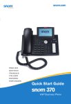 Snom 370 IP Phone Quick Start Guide - Use-IP