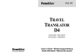 travel translator d4 - Franklin Electronic Publishers, Inc.